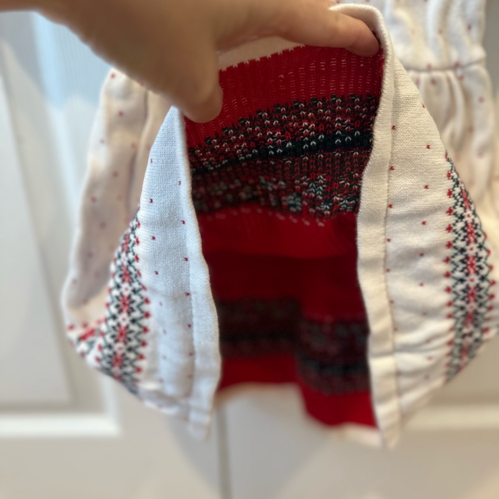 Janie and Jack White and Red A-line Dress with Puff Sleeves and Peter Pan Collar - Picture 5 of 5